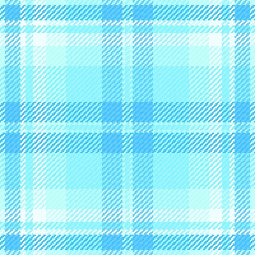 Newborn textile check vector, guy tartan seamless pattern. Tablecloth background texture plaid fabric in cyan and light colors. vector