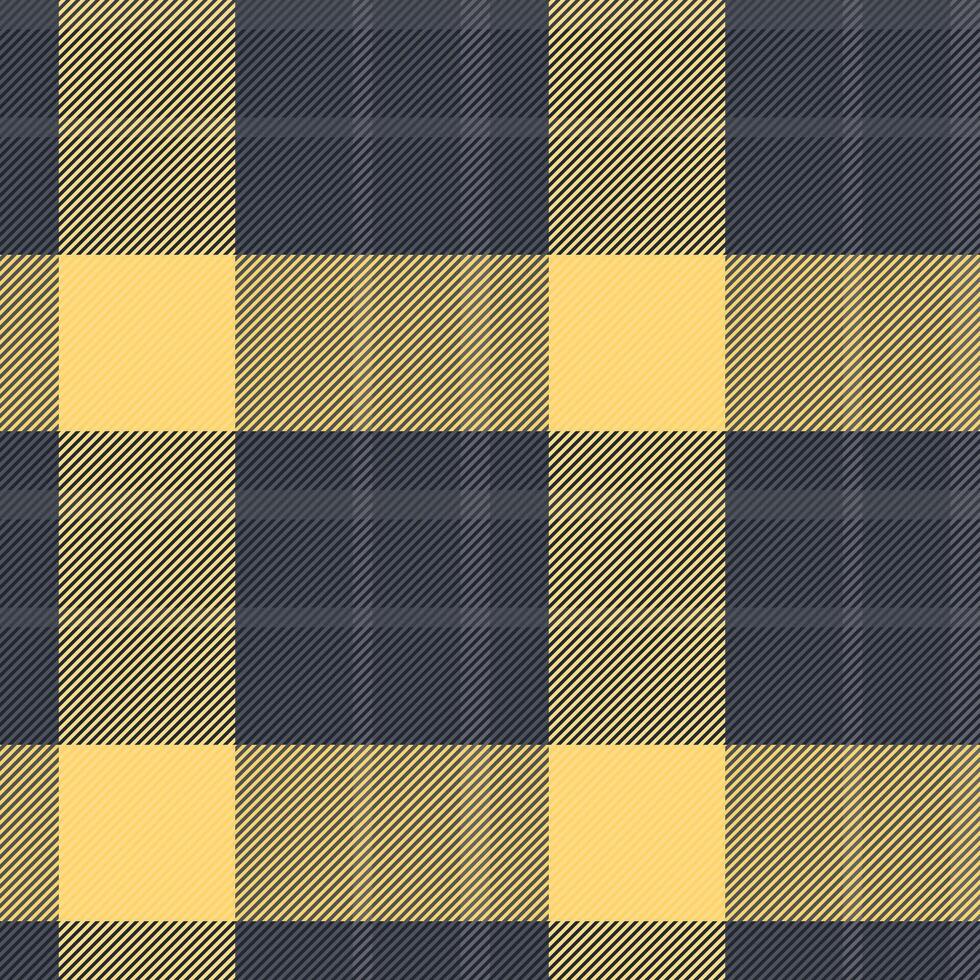 Stripe plaid texture vector, african fabric pattern background. Fade check tartan seamless textile in amber and dark colors. vector