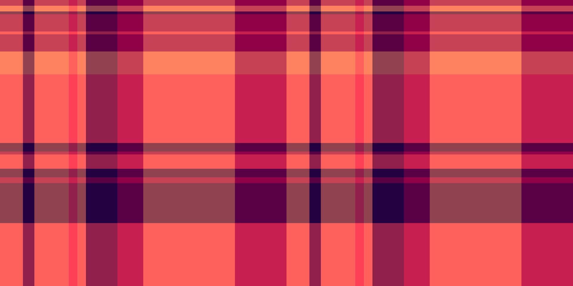 Layered tartan pattern textile, ethnicity seamless fabric texture. Surface check vector plaid background in red and pink colors.
