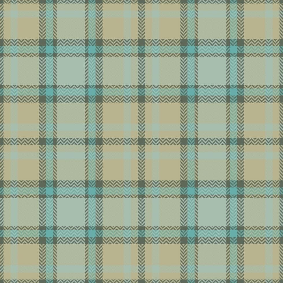 Plaid seamless pattern in green. Check fabric texture. Vector textile print.