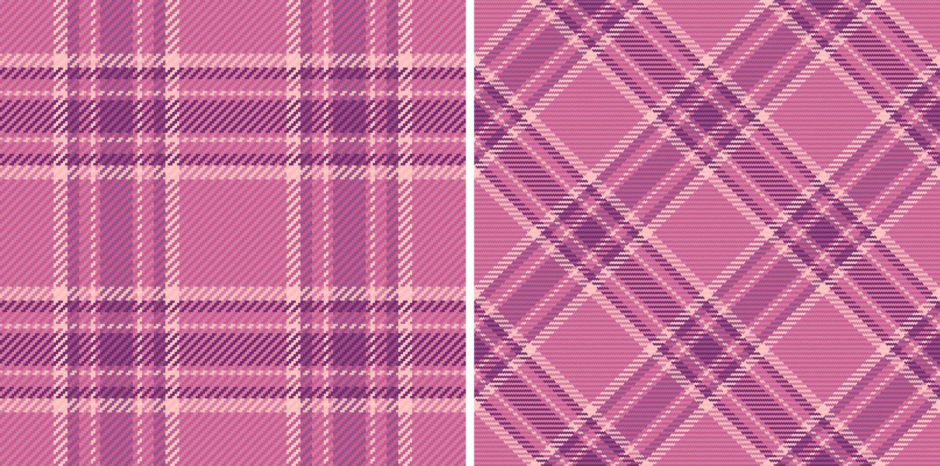 Textile texture check of fabric background pattern with a plaid vector tartan seamless.