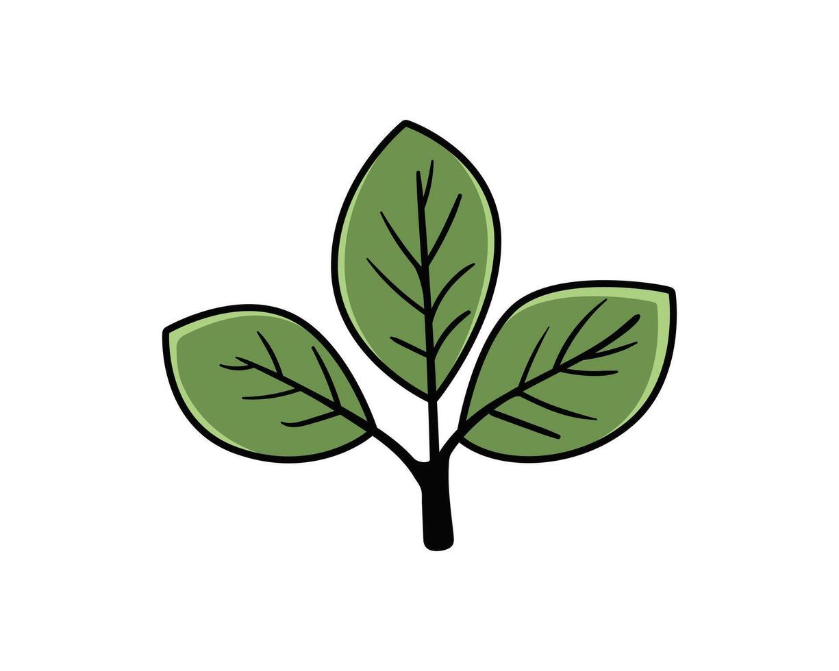 brote con hoja vector icono. planta símbolo de naturaleza y ambiente.