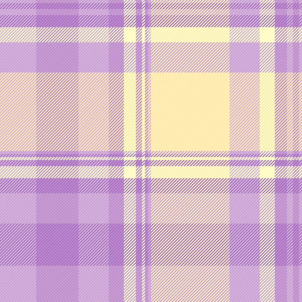Knit pattern fabric check, pajamas tartan texture vector. Gentleman plaid seamless background textile in light and purple colors. vector