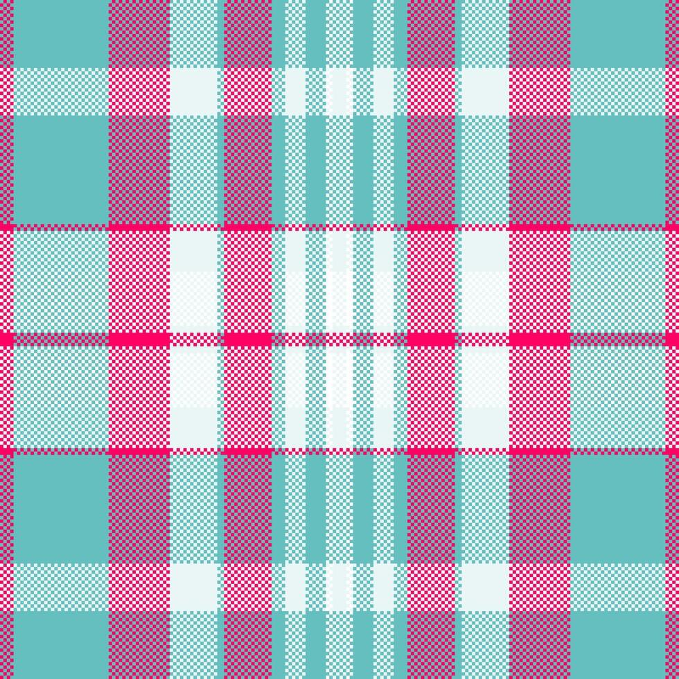 Tartan plaid pattern of texture background check with a seamless fabric vector textile.