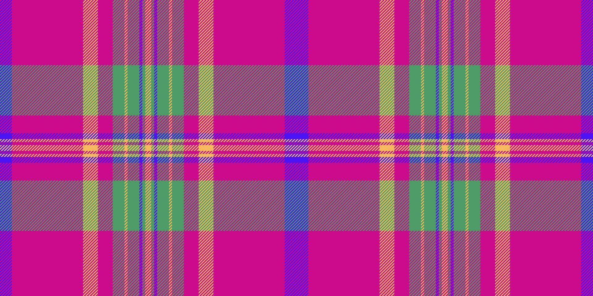 Calm pattern seamless check, occupation background vector texture. Xmas tartan plaid fabric textile in pink and green colors.