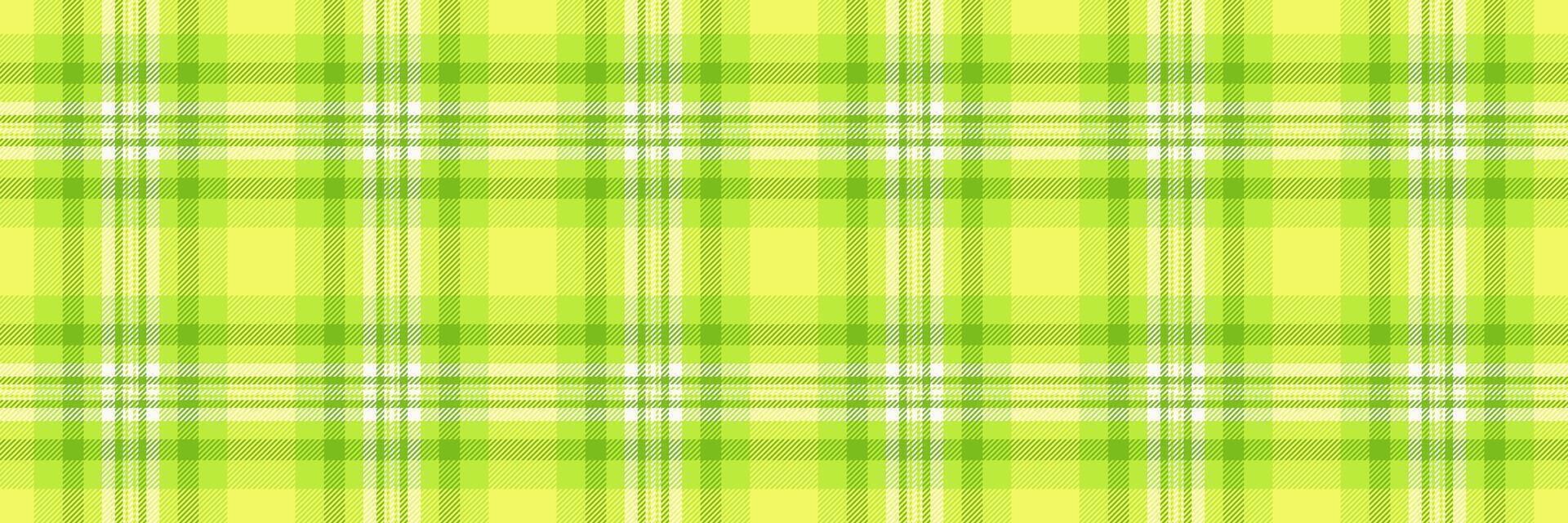 Bed vector plaid fabric, rug seamless tartan pattern. Cell texture background check textile in lime and green colors.
