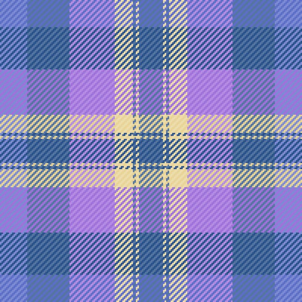 October fabric background textile, luxurious tartan texture check. Collection plaid vector seamless pattern in blue and violet colors.