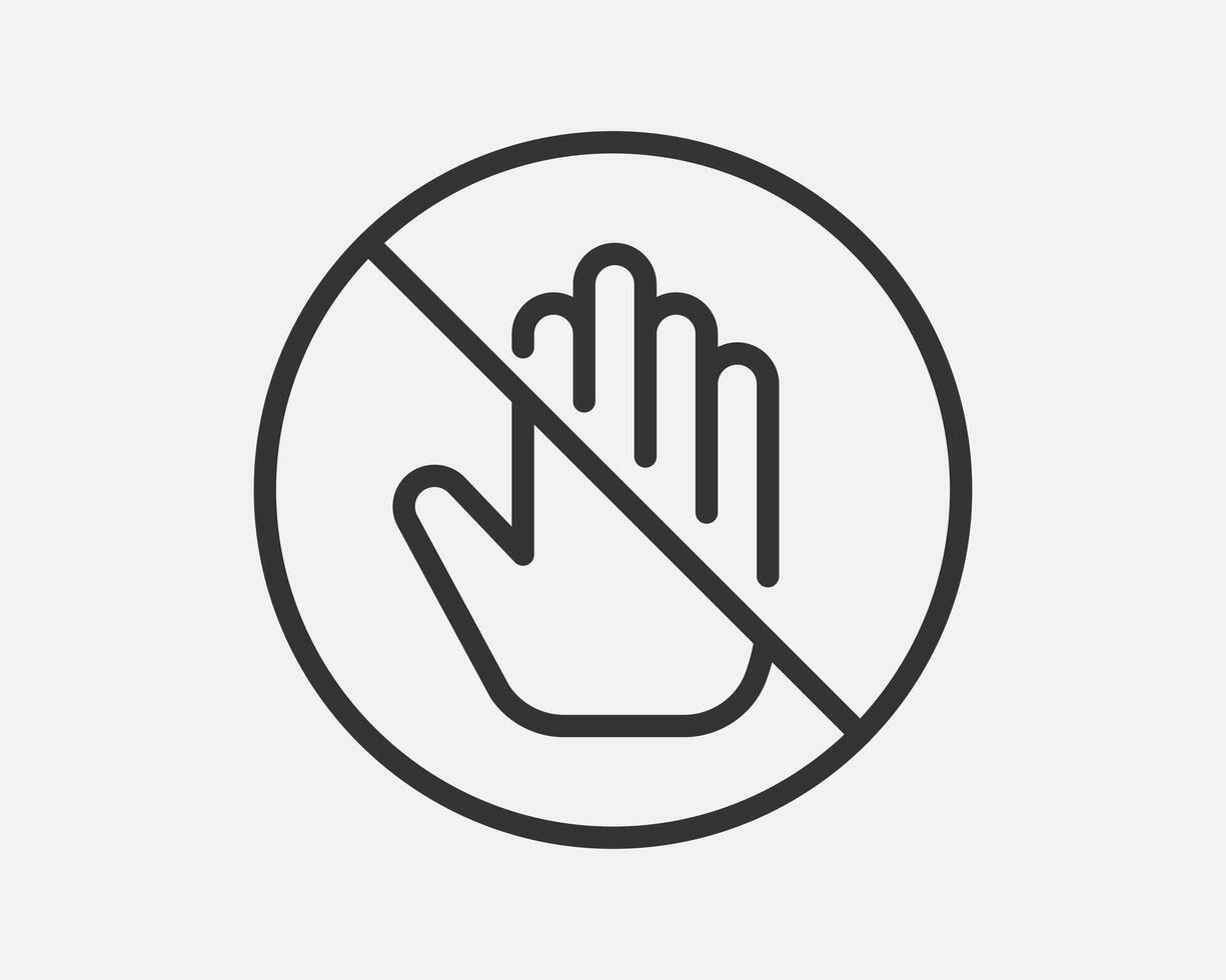 Hand Gesture Icon Line Simple Trendy Design. vector