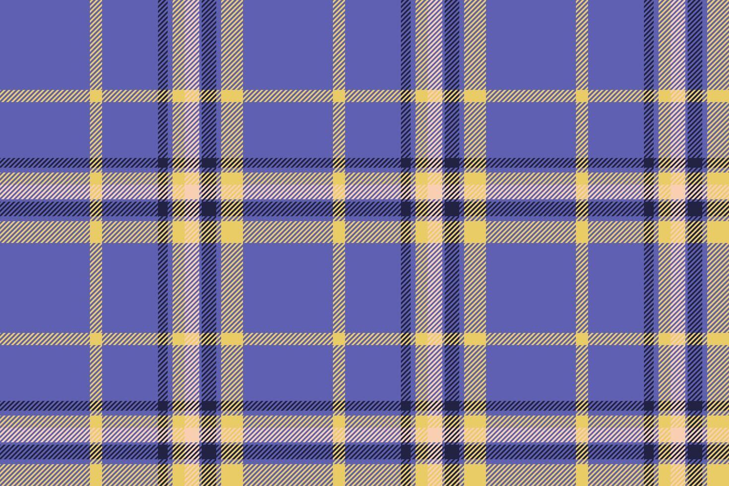 Plaid background, check seamless pattern in blue. Vector fabric texture for textile print, wrapping paper, gift card or wallpaper.