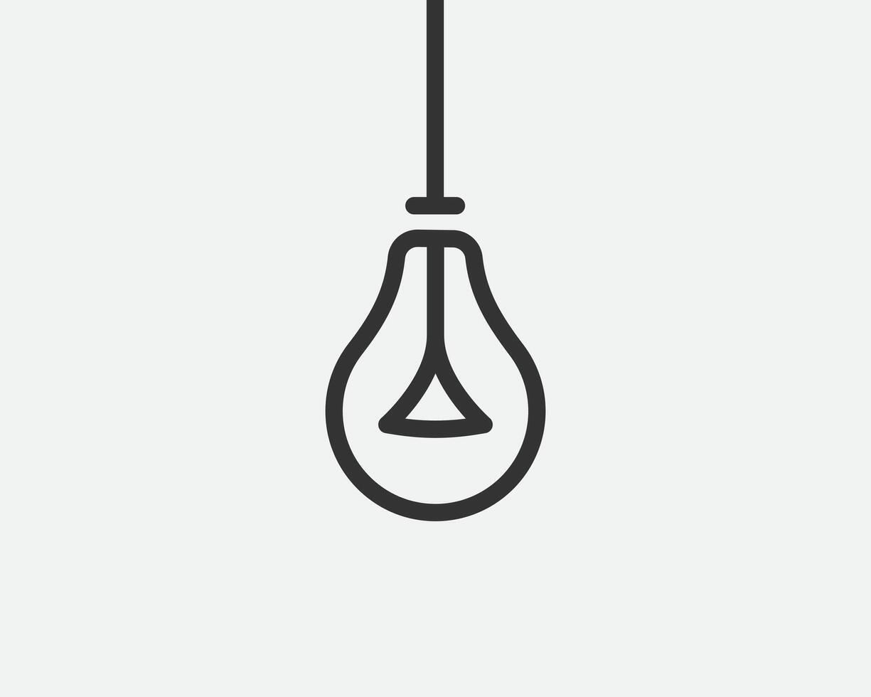 Light dimmer icon line trendy design. Electricity lamp saving energy sign. Black and white flat style. vector