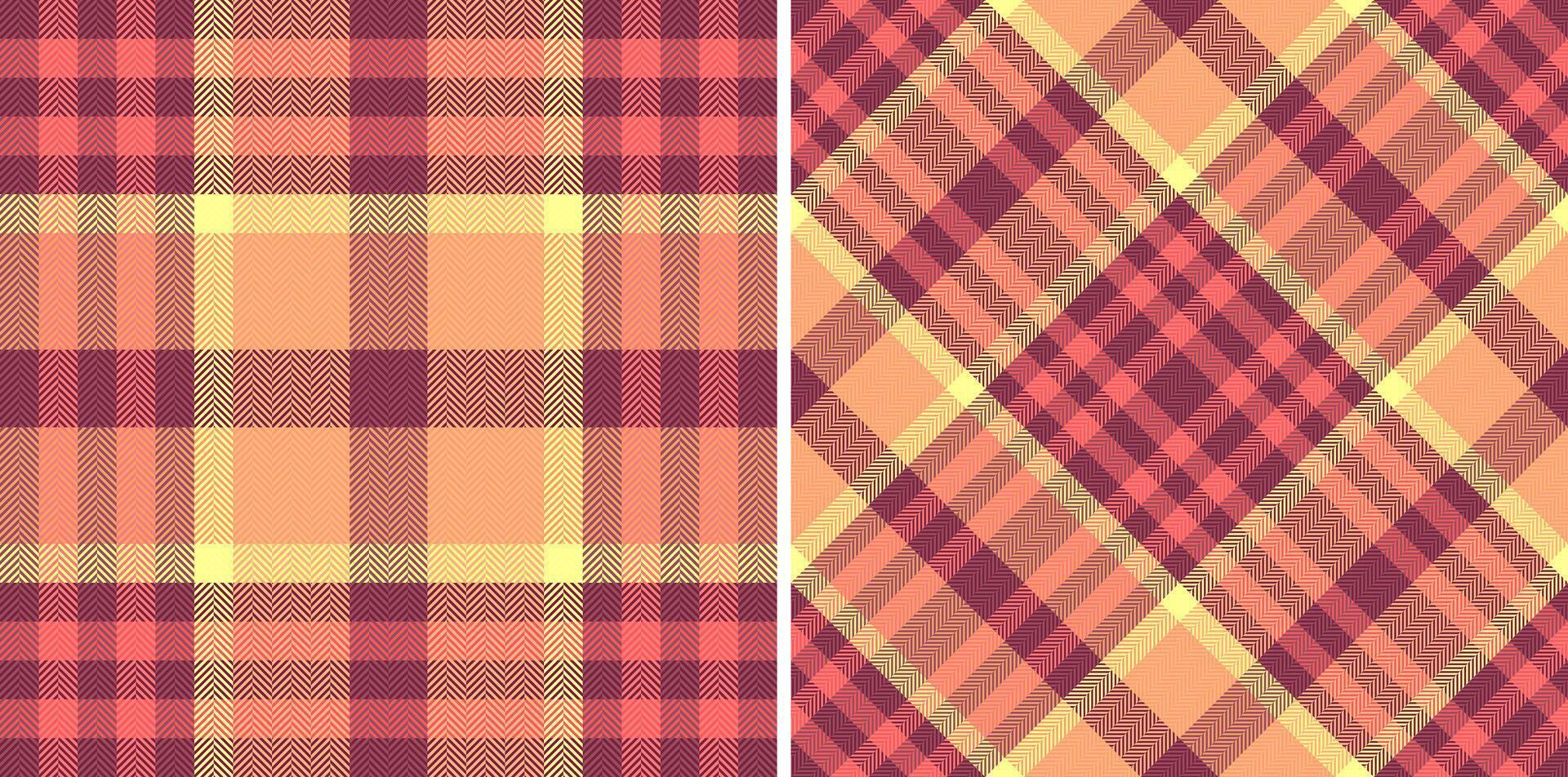 Plaid texture vector of check pattern seamless with a fabric textile background tartan.