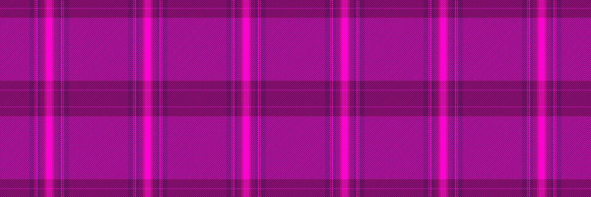 40s plaid seamless check, coat vector tartan texture. Choice fabric textile background pattern in purple and bright colors.