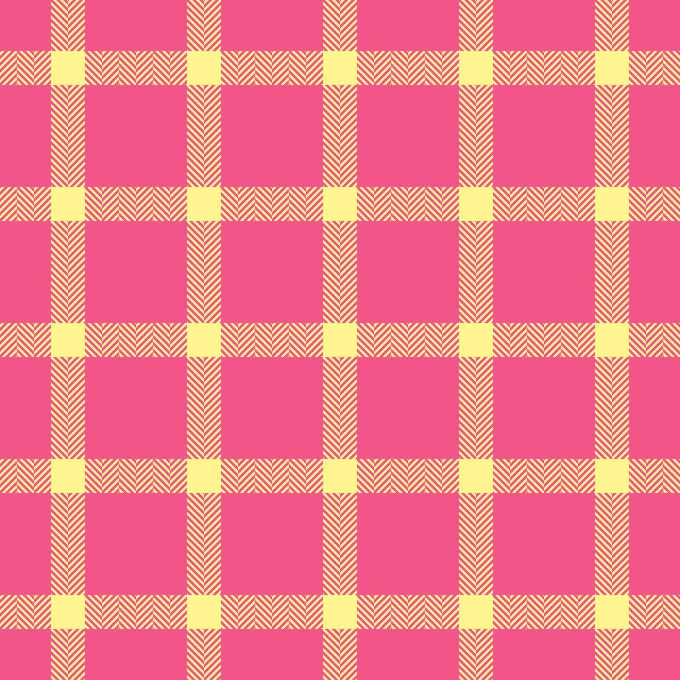 Bold background seamless tartan, duvet pattern textile plaid. Summer vector check texture fabric in red and yellow colors.