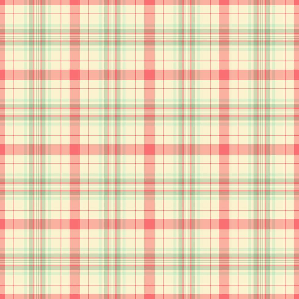 Pattern plaid tartan of vector fabric textile with a seamless check texture background.