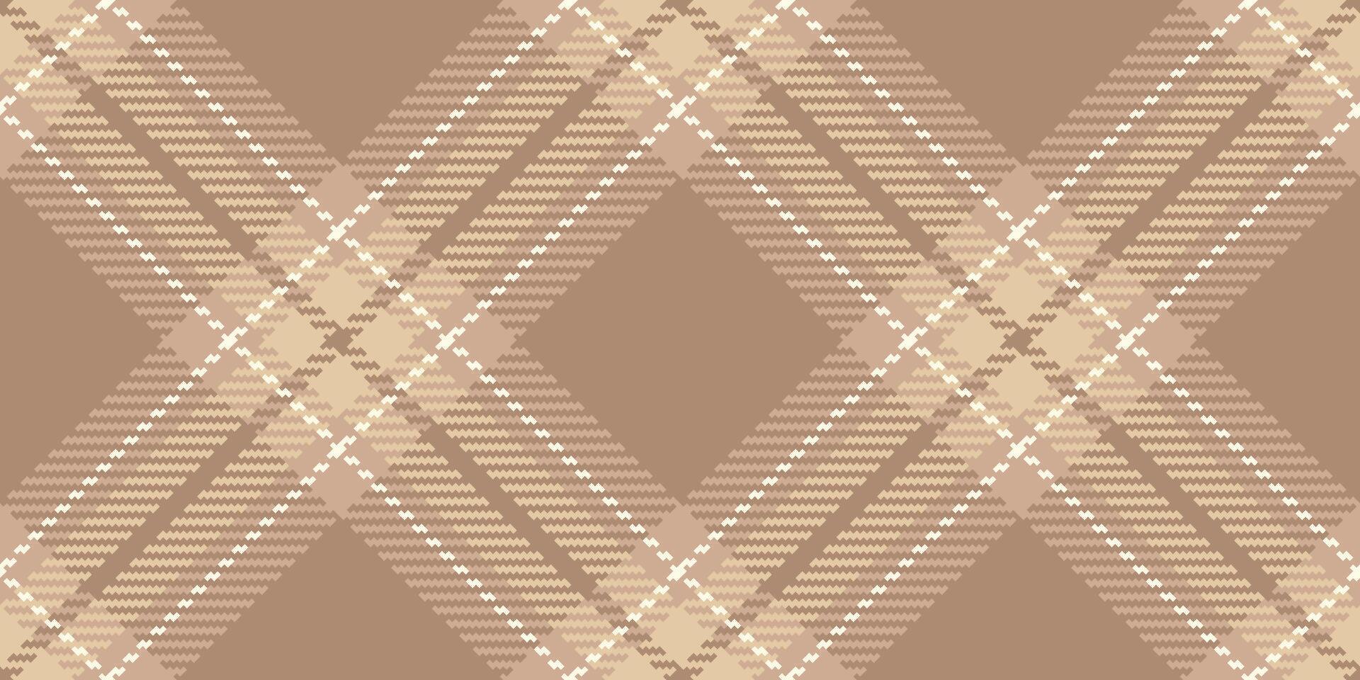 70s check background seamless, pastel pattern vector textile. Pure fabric texture tartan plaid in light and orange colors.