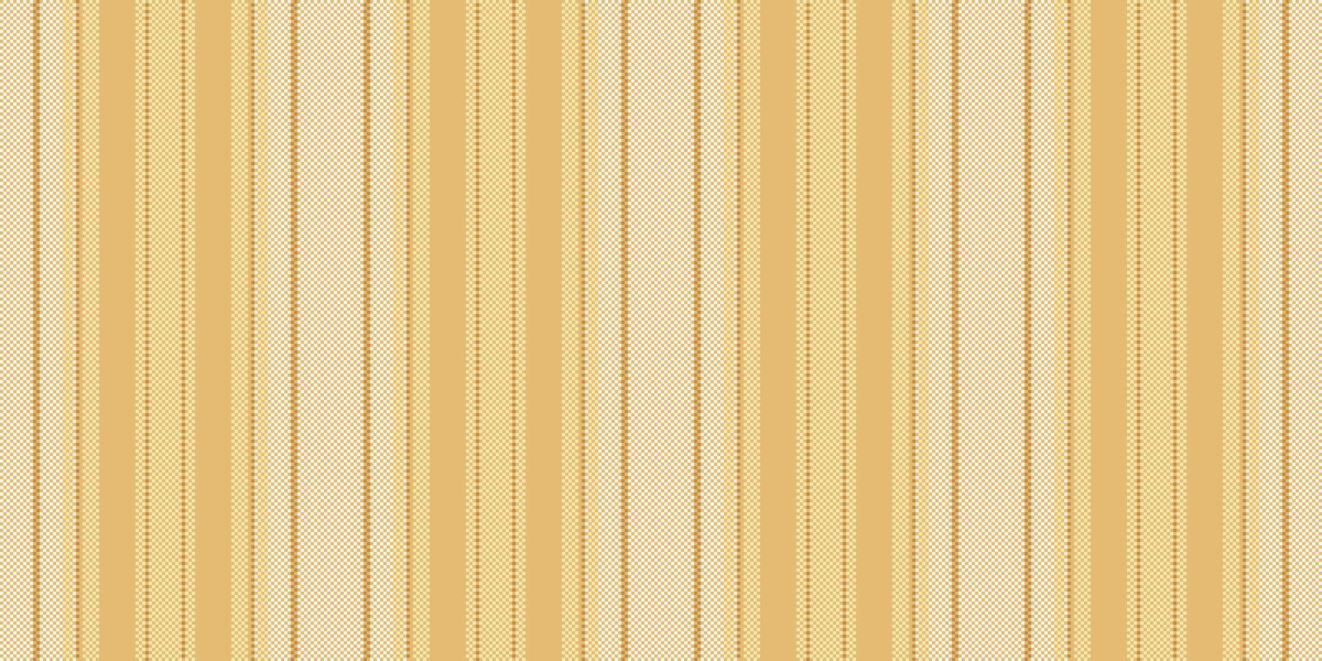 Image vector seamless background, age vertical lines texture. Halftone pattern textile fabric stripe in amber and sea shell colors.