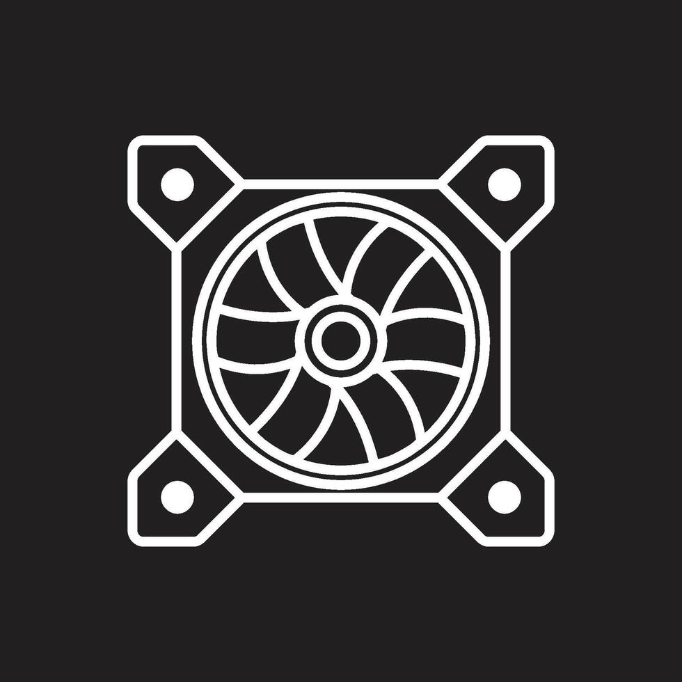computer fan icon vector