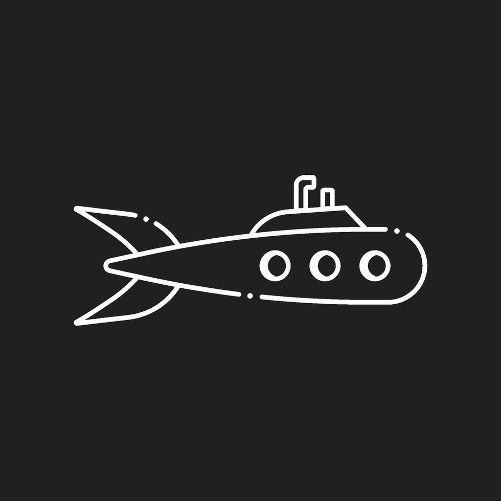 vector de icono de submarino