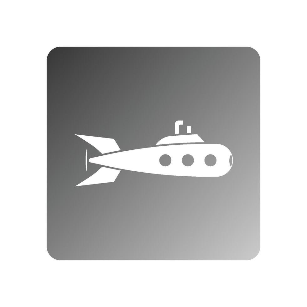 vector de icono de submarino