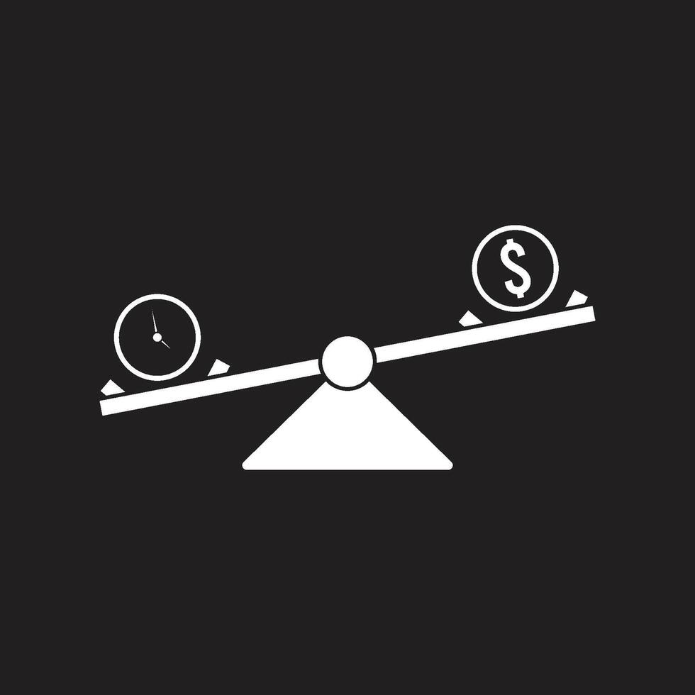 dinero equilibrar icono vector