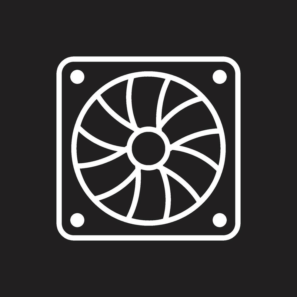 computer fan icon vector