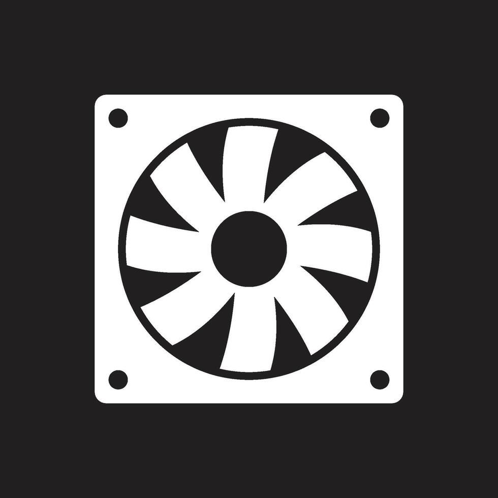 computer fan icon vector