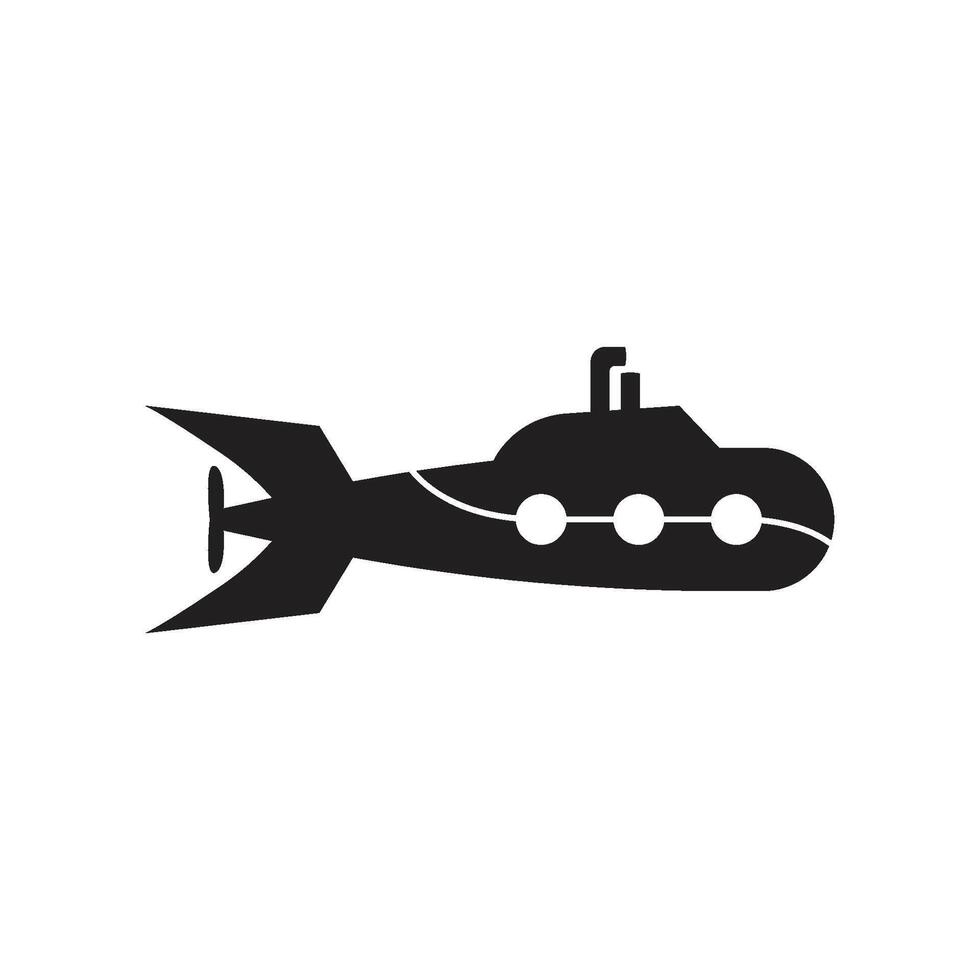 vector de icono de submarino