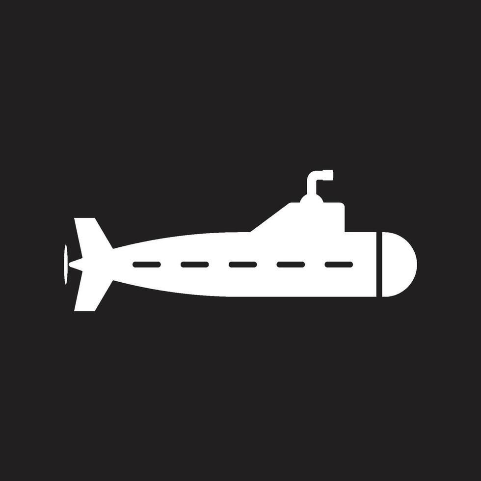 vector de icono de submarino