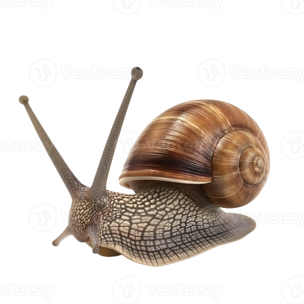 AI generated Snail on transparent background png