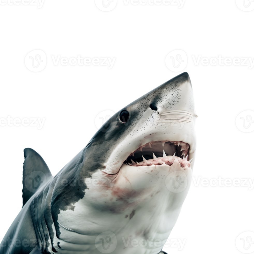 AI generated shark on transparent background png