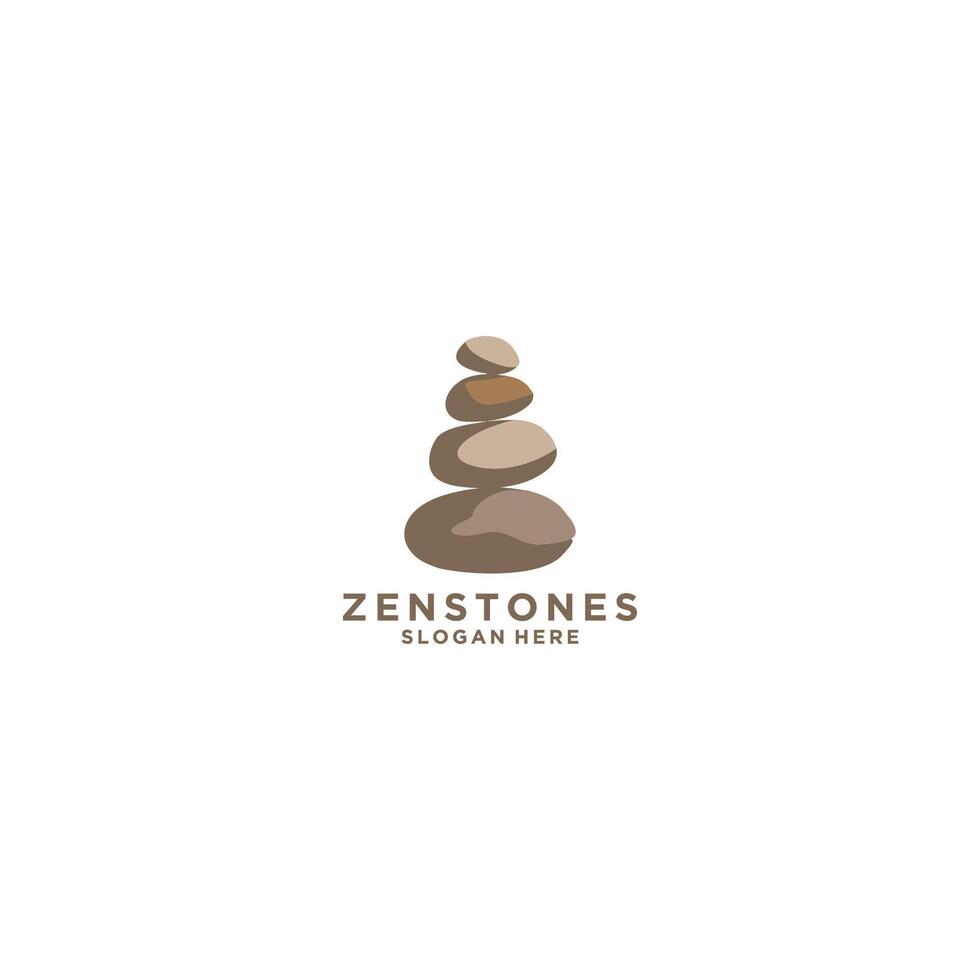 AI generated zen rock vintage logo vector icon illustration