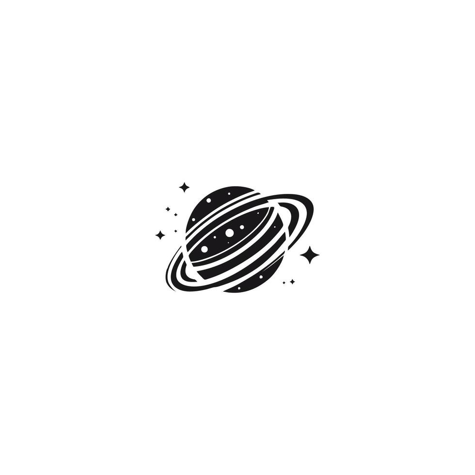 AI generated Galaxy Logo with creative modern concept logo.Planet orbits in round icon concept from space exploration, astrology. Vector. vector