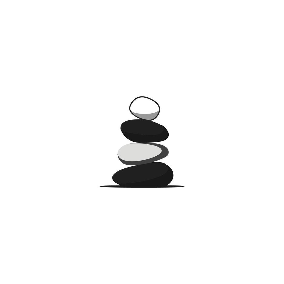 AI generated zen rock vintage logo vector icon illustration