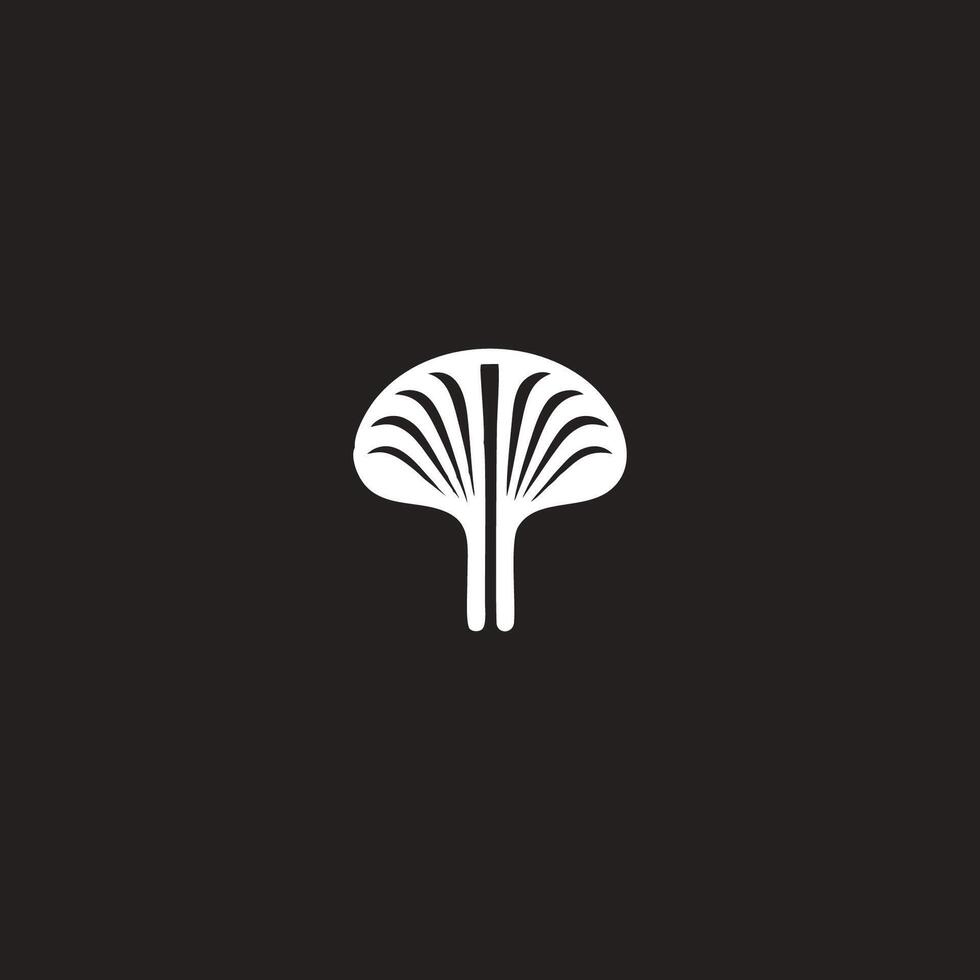 AI generated mushroom vector icon.Simple Modern Isolated Farm Black Organic Food Concept.