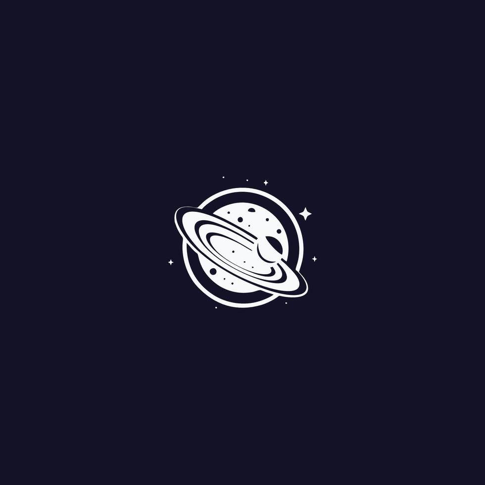 AI generated Galaxy Logo with creative modern concept logo.Planet orbits in round icon concept from space exploration, astrology. Vector. vector