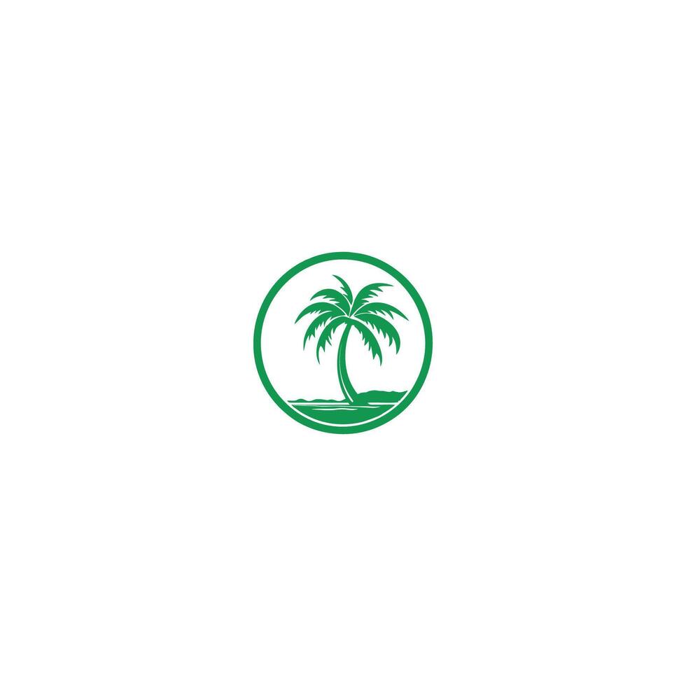 AI generated palm tree hipster vintage logo vector icon illustration