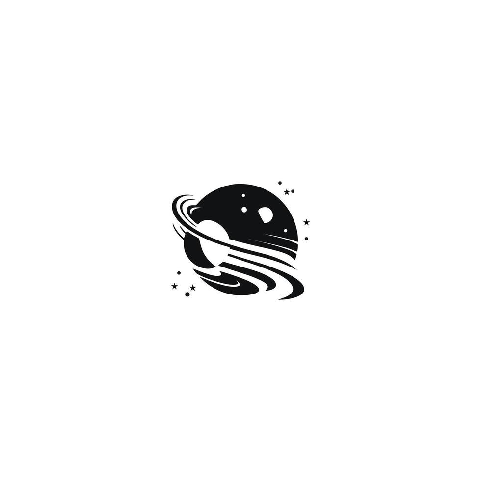 AI generated Galaxy Logo with creative modern concept logo.Planet orbits in round icon concept from space exploration, astrology. Vector. vector