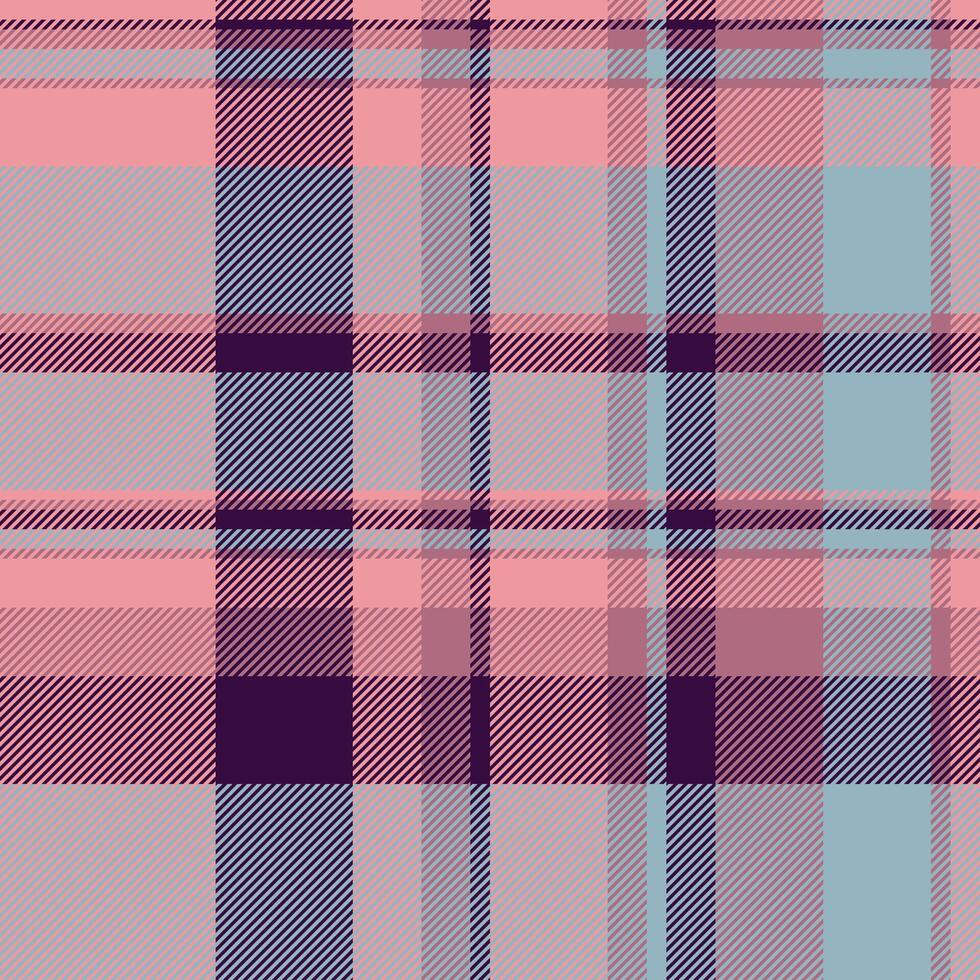 Fabric plaid texture of background vector seamless with a check textile pattern tartan.