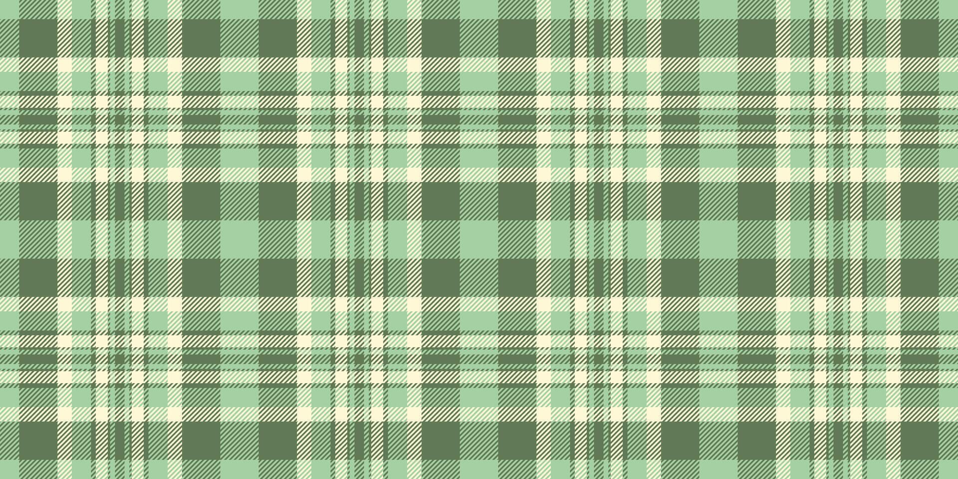 Tradition seamless textile texture, fold background fabric tartan. Softness check pattern vector plaid in green and light colors.