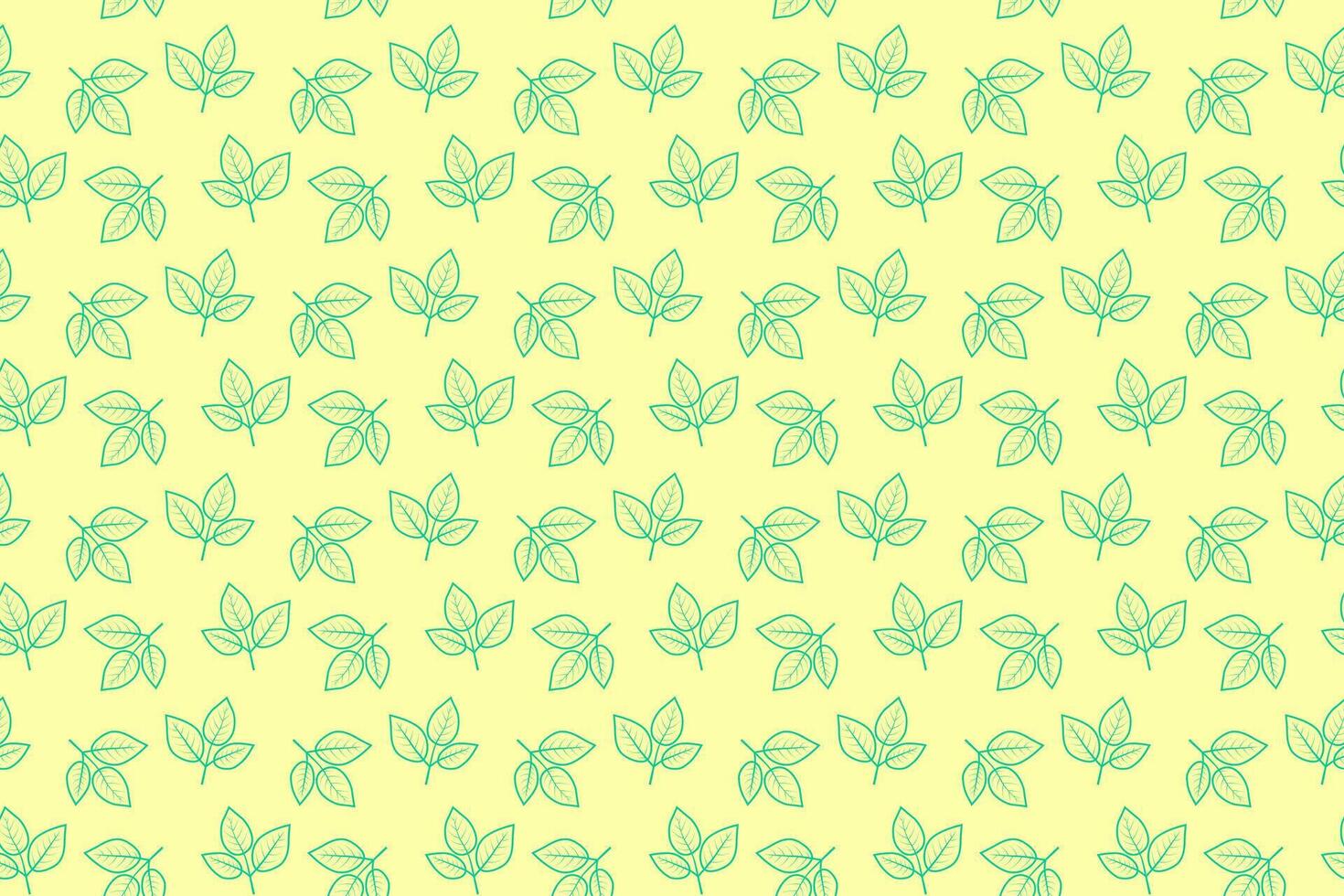 Hand drawn floral pattern vector design. Simple ornament with plant and leaf.