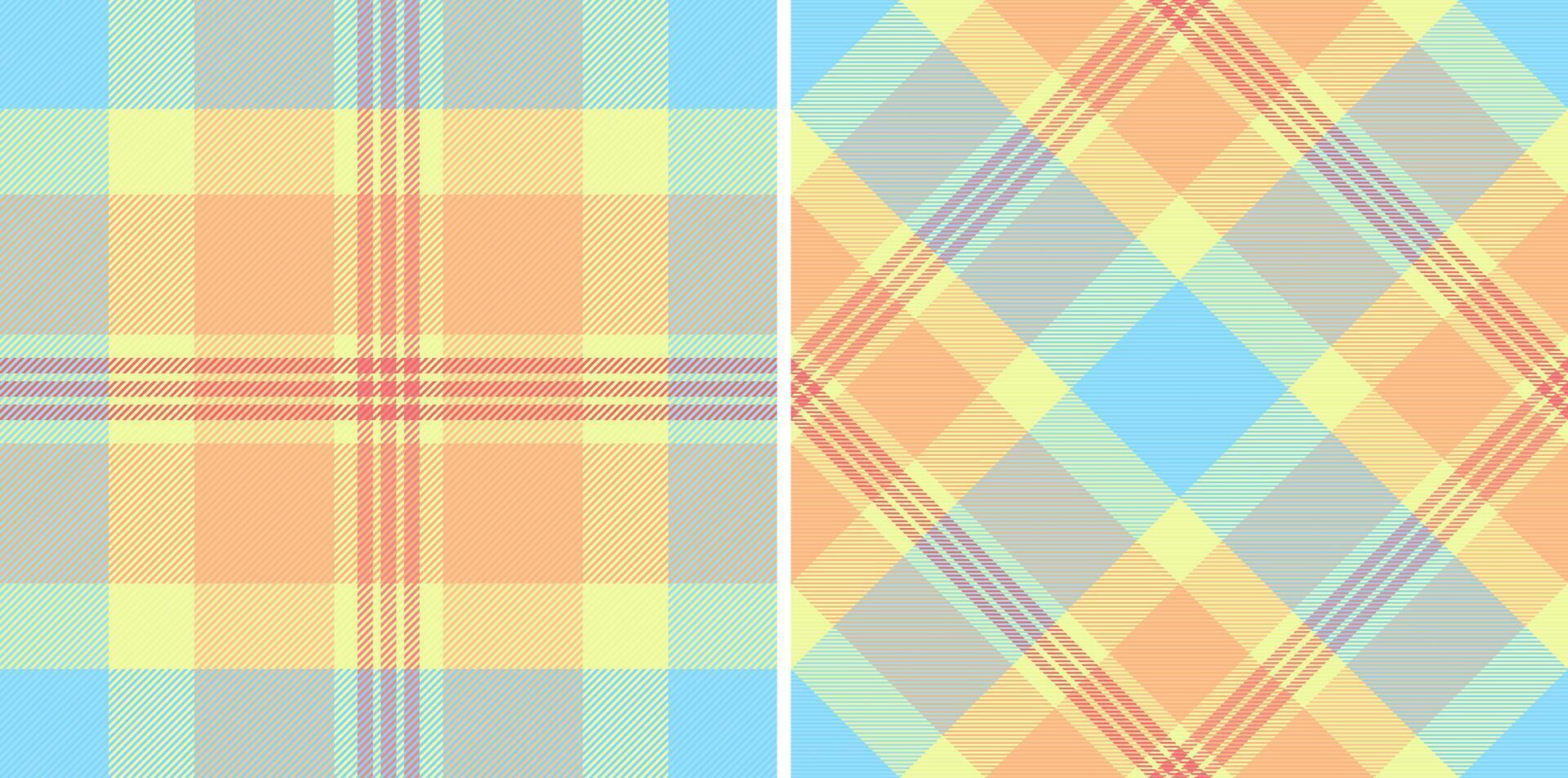 Background plaid seamless of check texture fabric with a tartan pattern vector textile.