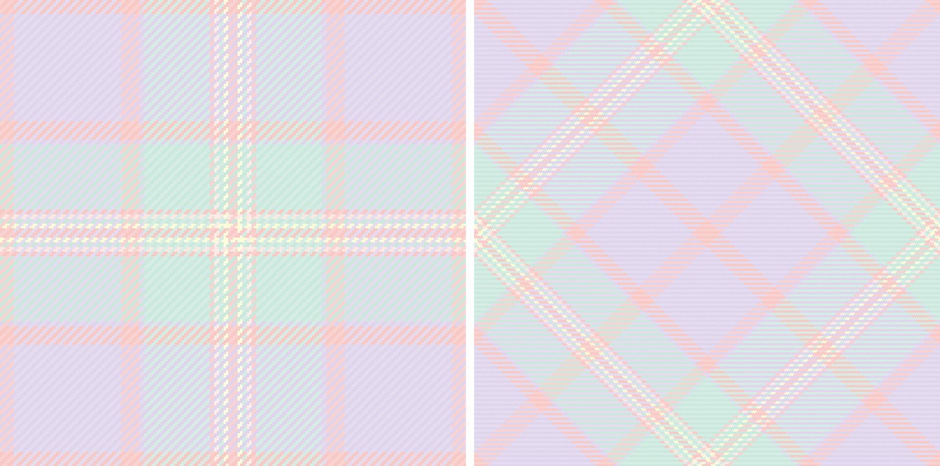 Pattern vector background of textile texture fabric with a check seamless plaid tartan. Set in fashionable colors for luxury modern curtain designs living room.