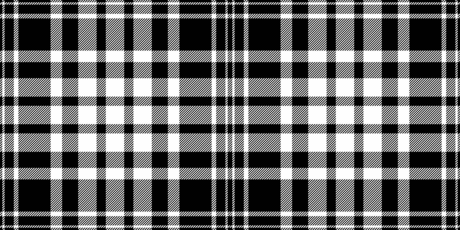 Motif plaid vector texture, part background pattern textile. October seamless check fabric tartan in black and white colors.