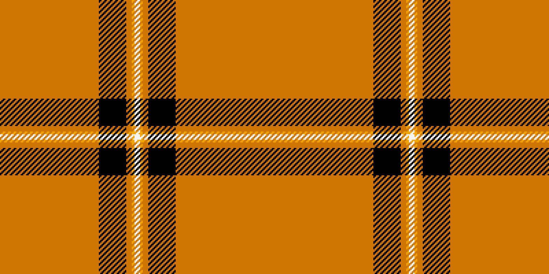 Order texture fabric textile, ornamental vector tartan pattern. Linear background check seamless plaid in orange and black colors.