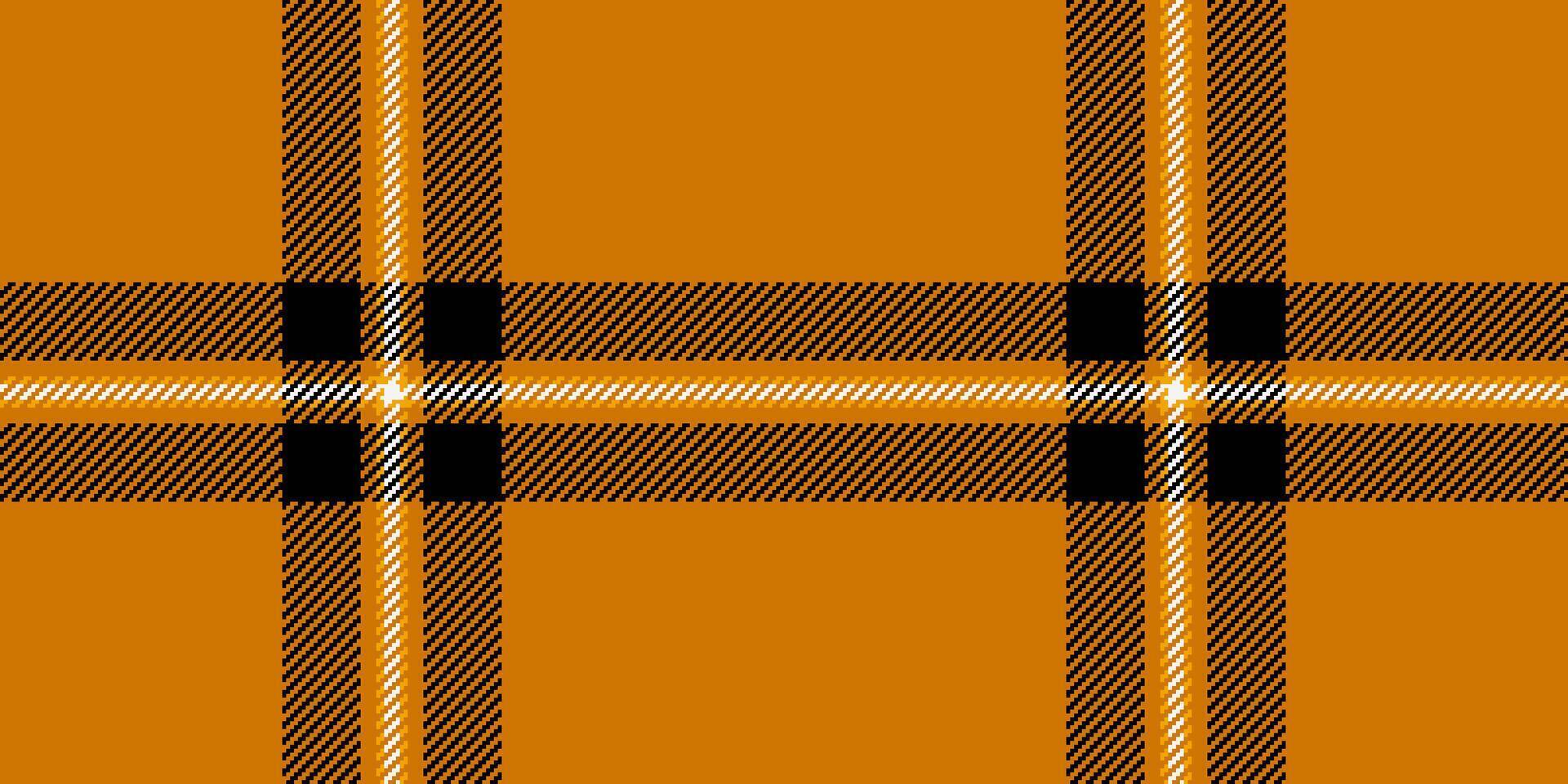 Order texture fabric textile, ornamental vector tartan pattern. Linear background check seamless plaid in orange and black colors.