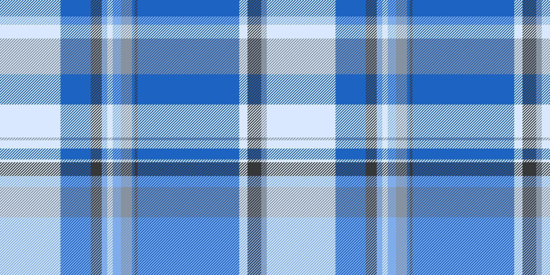 Loft plaid vector tartan, outfit background fabric seamless. Garment textile check pattern texture in blue and light colors.
