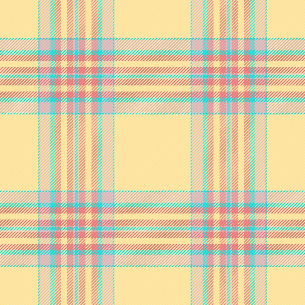 Fabric texture pattern of check plaid background with a vector seamless textile tartan.