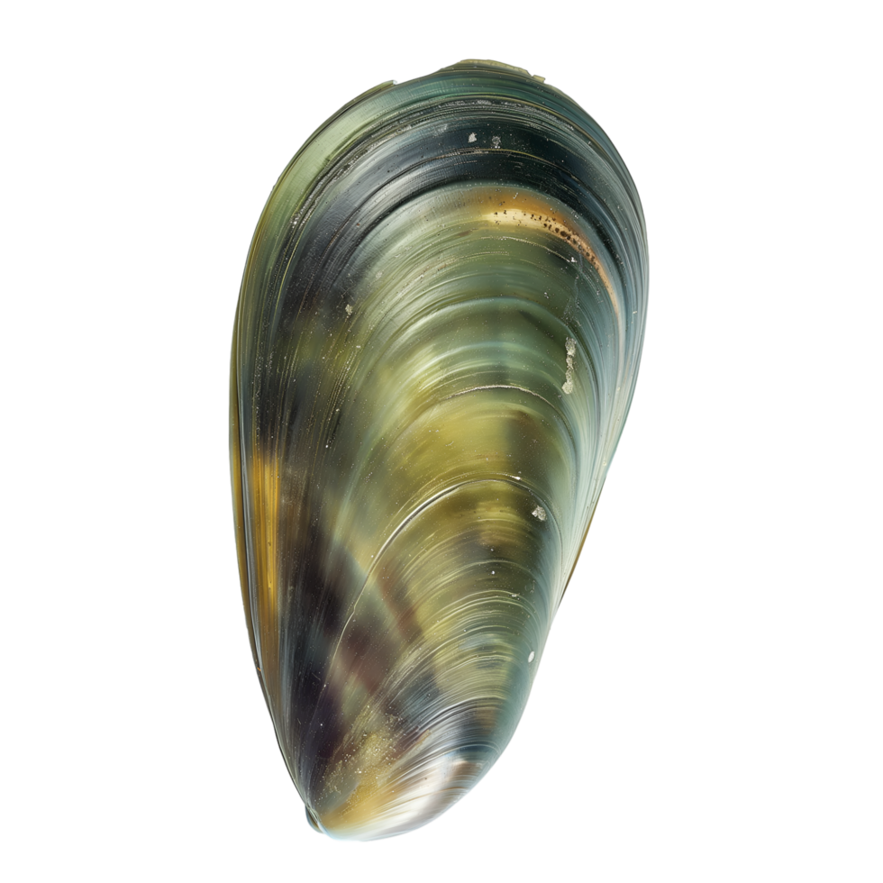 AI generated Green mussel on transparent background png