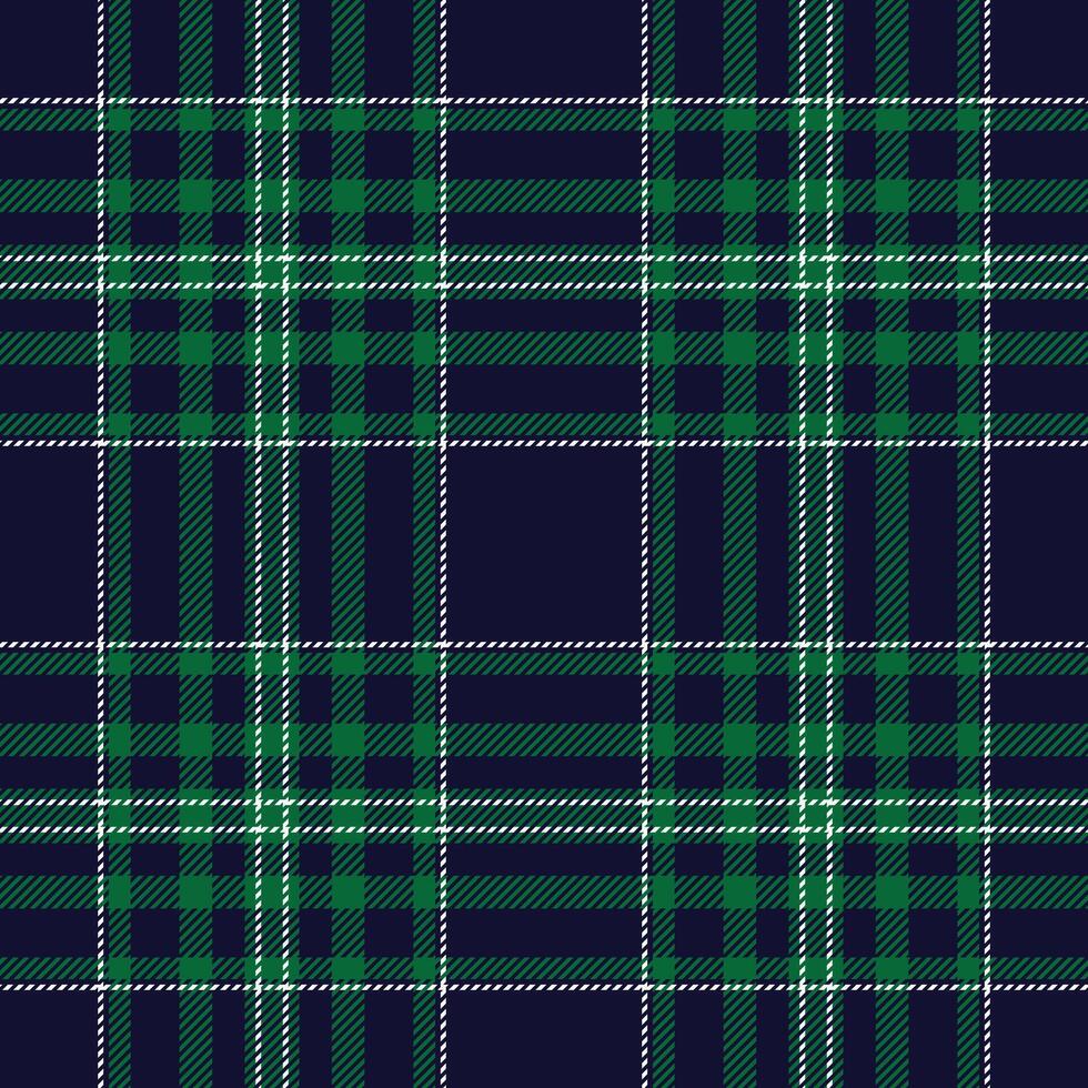 Plaid seamless pattern in blue. Check fabric texture. Vector textile print.