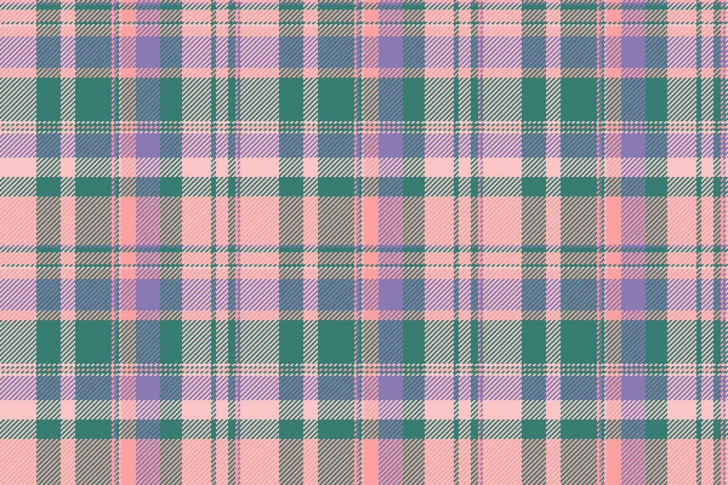 Fabric texture check of seamless vector textile with a plaid background tartan pattern.